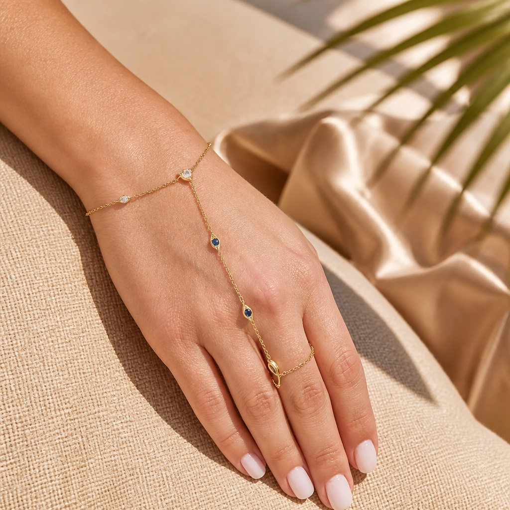 Hand Chain Bracelet & Ring