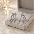 Bow Tassel Dangle Earrings