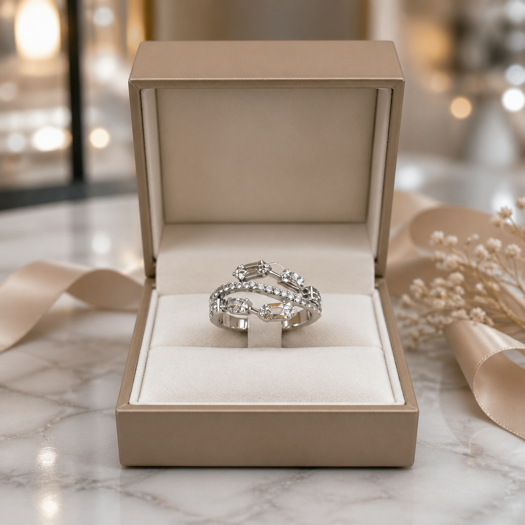 Baguette & Round Cut Ring