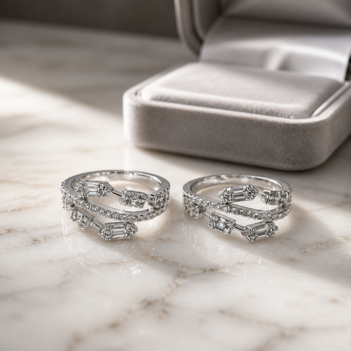 Baguette & Round Cut Ring