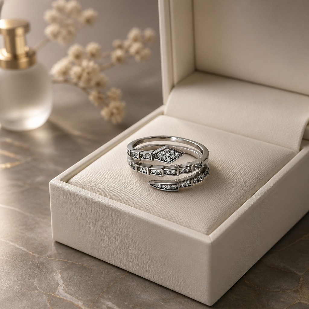 Slim Snake Layered Ring