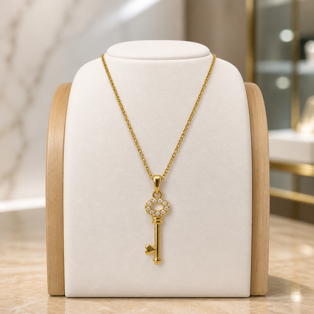 Vintage Key Charm Necklace