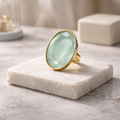 Oval Aquamarine Ring