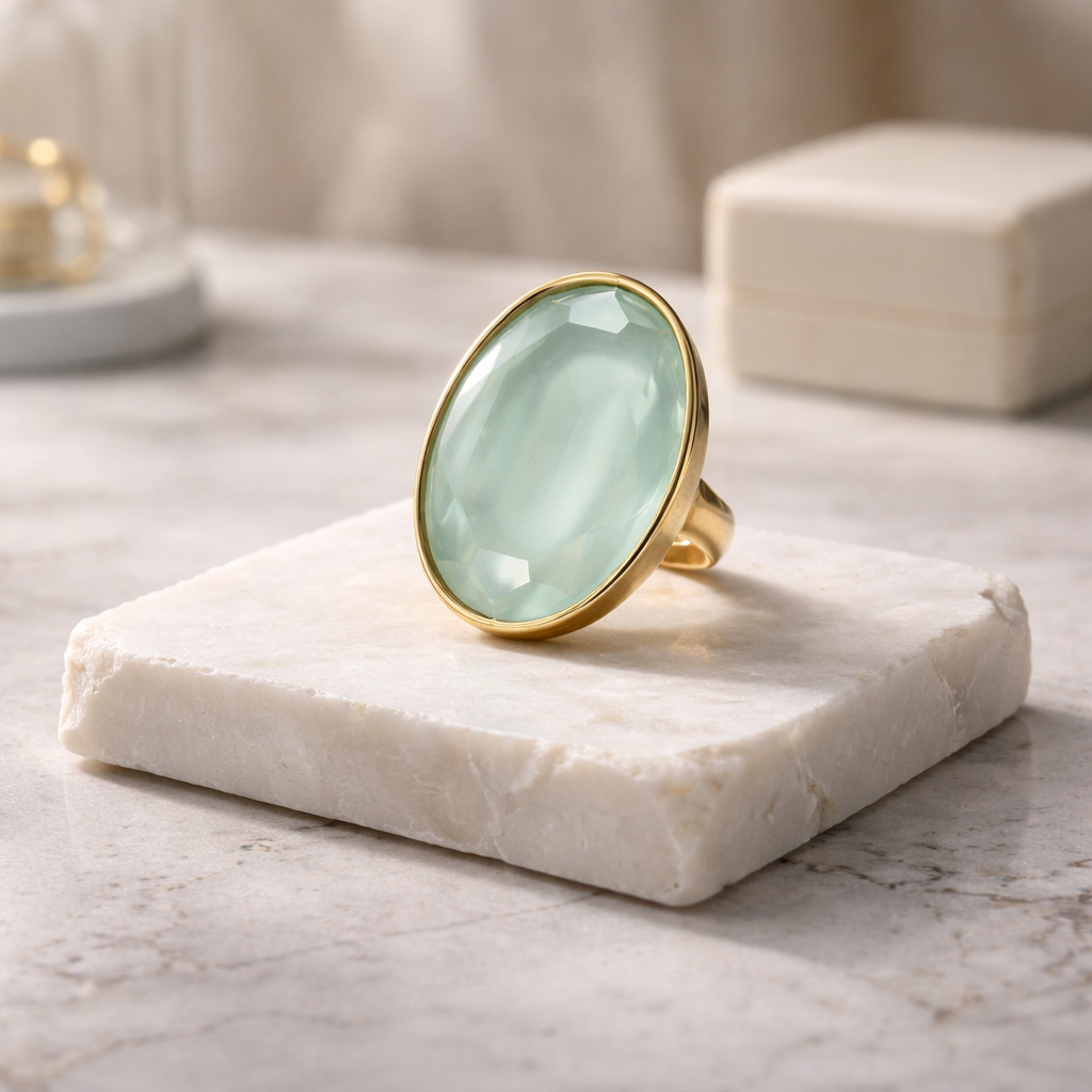 Oval Aquamarine Ring