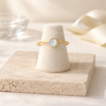 White Opal Ring